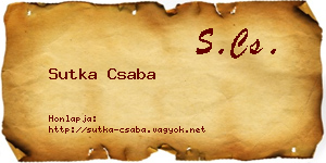 Sutka Csaba névjegykártya